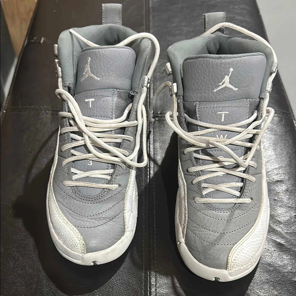 Air Jordan Gray and White Retro 12’s